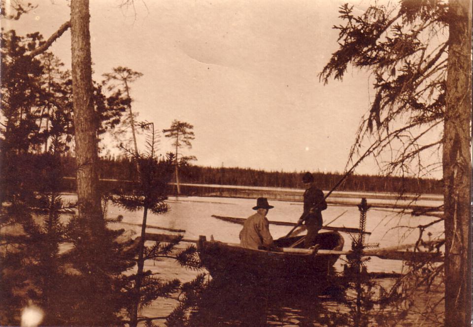 Flottning i Mellansjöån 1910